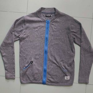 JACK & JONES - Grey Zip-Up Knit Jacket