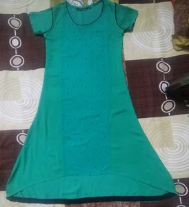 Sea Green A Line Kurta For Women