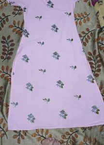 Pink Floral Print Kurta
