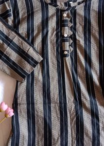 Striped Straight Kurta Set🖤