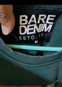 Bare Denim Men Green Sweatshirt