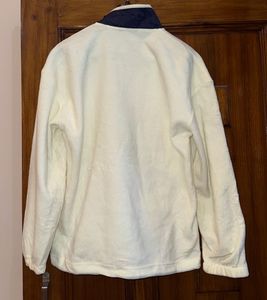 Cream Fleece Zip-Up Jacket