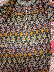 Patterned Button-Down Top