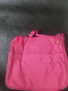 Pink Checkered Toiletry Bag