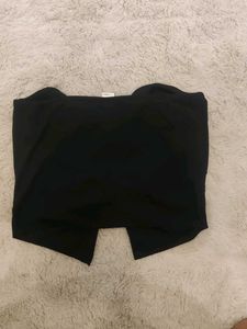 Black Button-Down Top