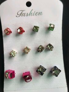 Funky Stud Earrings Pp 12 Rs