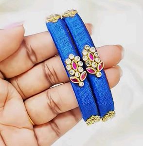 Silk Thread Bangles (1pair)