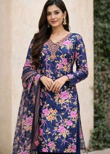 Floral Print Salwar Suit Material
