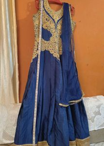 PRICE DROP:SHAADI SPECIAL BLUE &amp; GOLD ETHNIC GOW