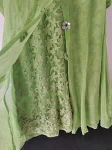 Lime Green Embellished Kurta