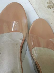 A Transparent Nude Sandals