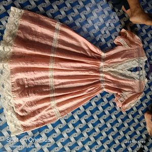 Peach Lace Dress