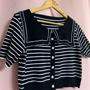 Striped Knit Top