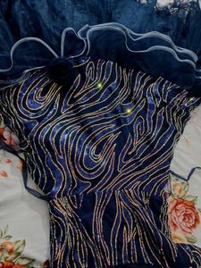 Elegant Navy Blue Formal Dress