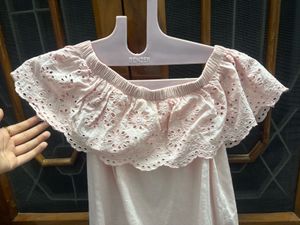 Pink Off-Shoulder Top