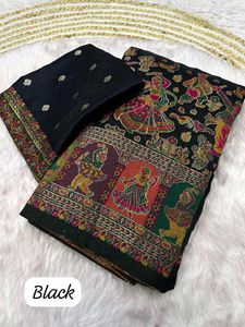 Pure Pashmina Rajwadi Saree