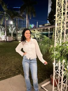 White Eyelet Top