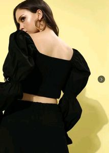 Chic Black Crop Top