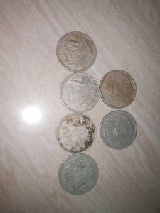 Old Coin 4 One Rs And 2 Two R