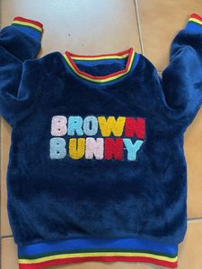 Cute Brown Bunny Sweatshirt navy blue