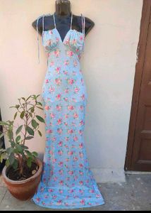 Imported Floral Dress🩵