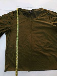 Flash Sale | Very Cool Olive Crop Top