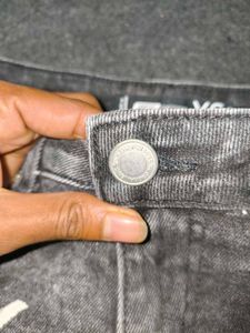 Y2K Aesthetic Printed Denim – Black Acid Wash 🖤