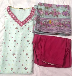 Floral Print Pant Palazzo Kameez Set