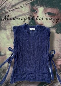 Midnight Tie Cozy Top/vest