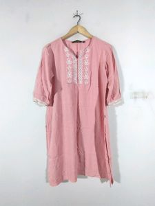 Pink Embroidered Kurta (Women's)