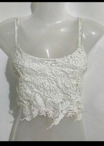 Girly white crop top