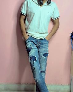side stone denim jeans 👖 for men
