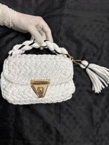 White Party Wear Handbag