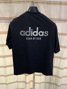 Adidas Drop Shoulder Charcoal Black Color Tshirt