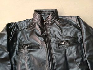 Faux Leather Jacket, L Size