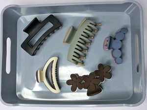 5 Pcs Combo Of Matte Hair Claws (Random Color)