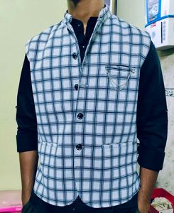 checked Nehru Jacket