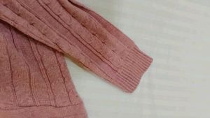 Pink Knit Turtleneck Dress 38-42
