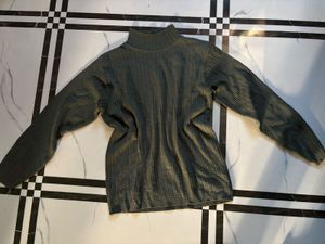 Green Turtleneck Sweater