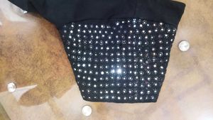 Black Embellished Saree Blouse