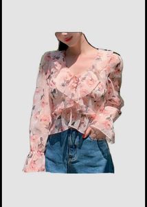 Floral Ruffle Blouse