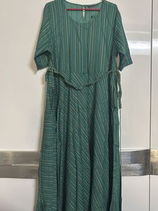 Green Striped Dress Akkriti