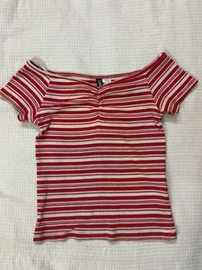 Striped Off-Shoulder Top