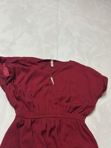 Red Maroon  Partywear Dress