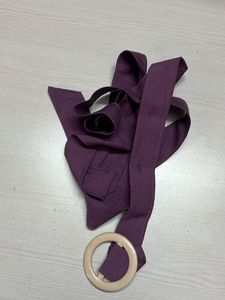 Purple Tiered Dress with Belt