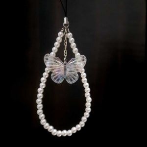 Butterfly Pearl Beaded Phone Charm