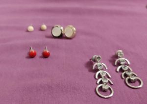 Sparkly Silver Drop Earrings