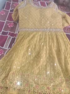 Yellow Embroidered Kurta Set