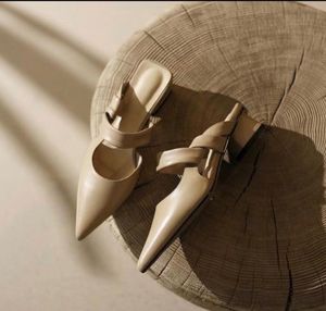 Aesthetic Pointed Tie Block Heels