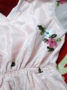 Pink Embroidery Dress